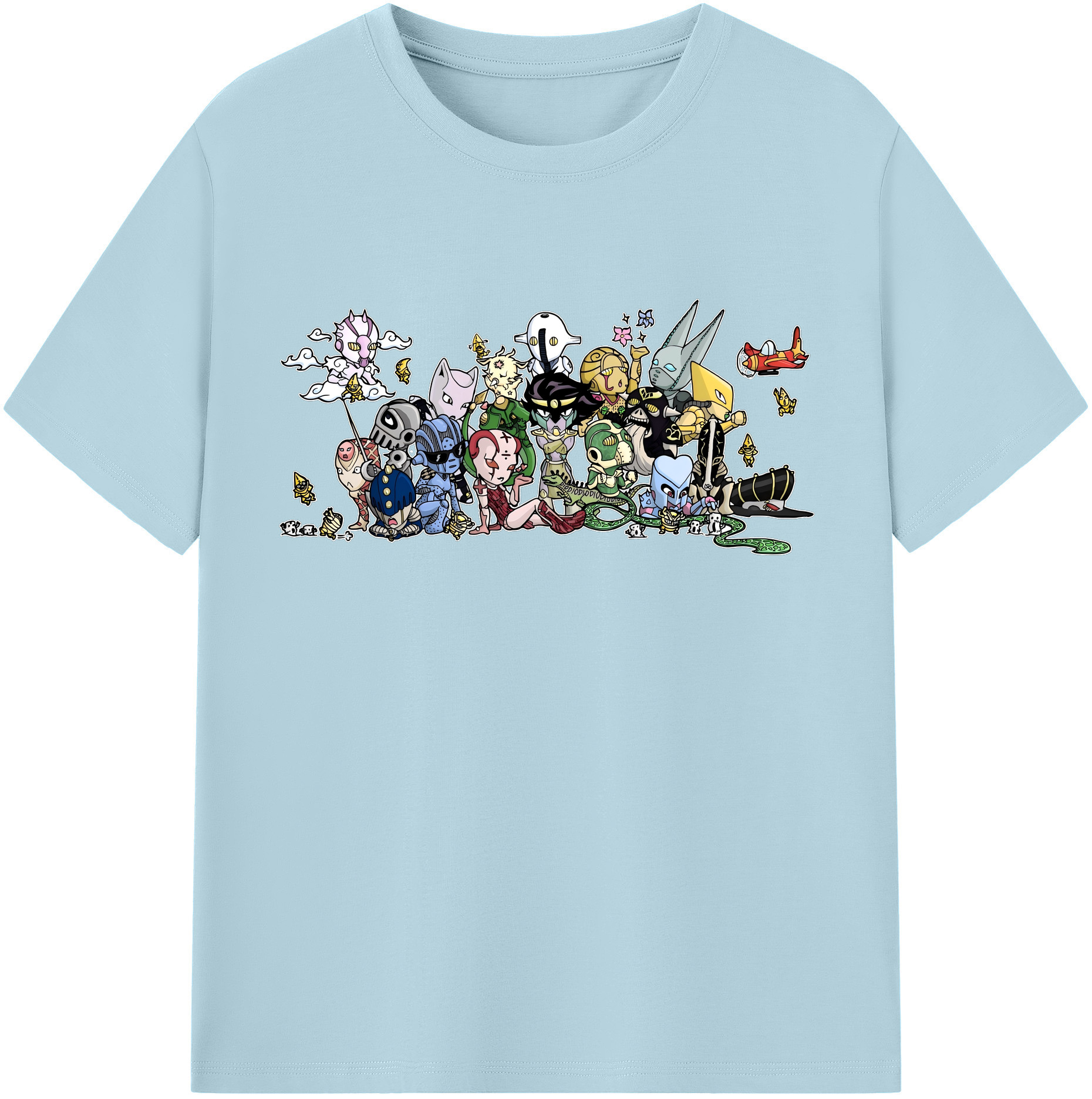 （画像用） ジョジョの奇妙な冒険 JoJo's Bizarre Adventure 綿100％半袖Tシャツ（フロントプリント）